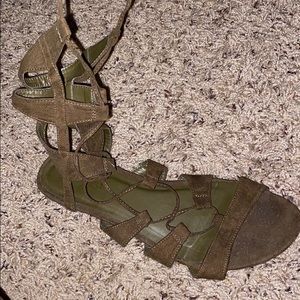 Green Nine West Sandals